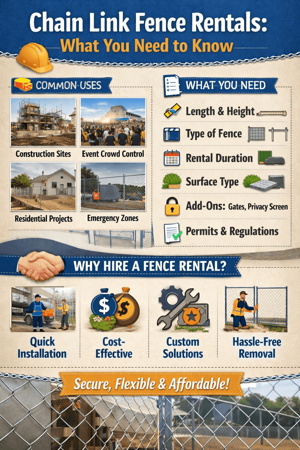 Chain Link Fence Rentals: What You Need & When to Hire One