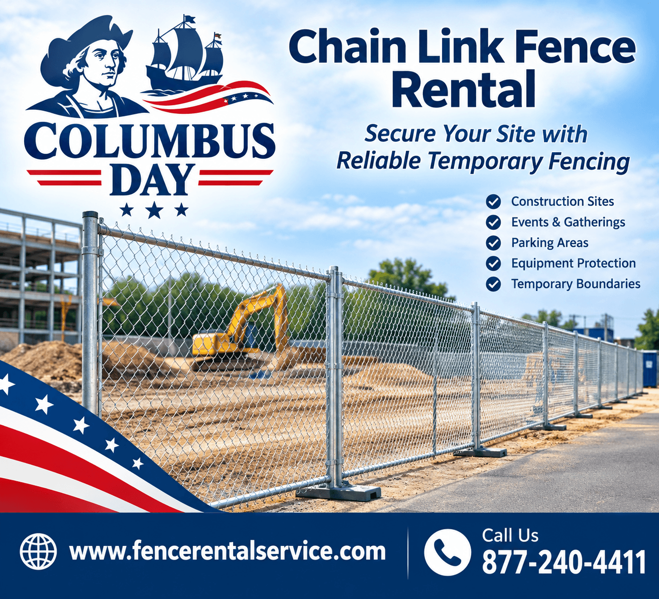 Columbus Day Temporary Fence Rental Questions & Answers