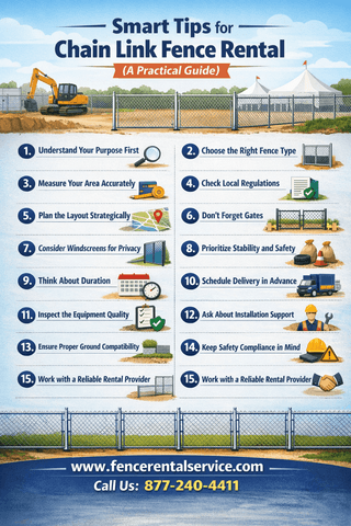 Smart Tips for Chain Link Fence Rental (A Practical Guide)