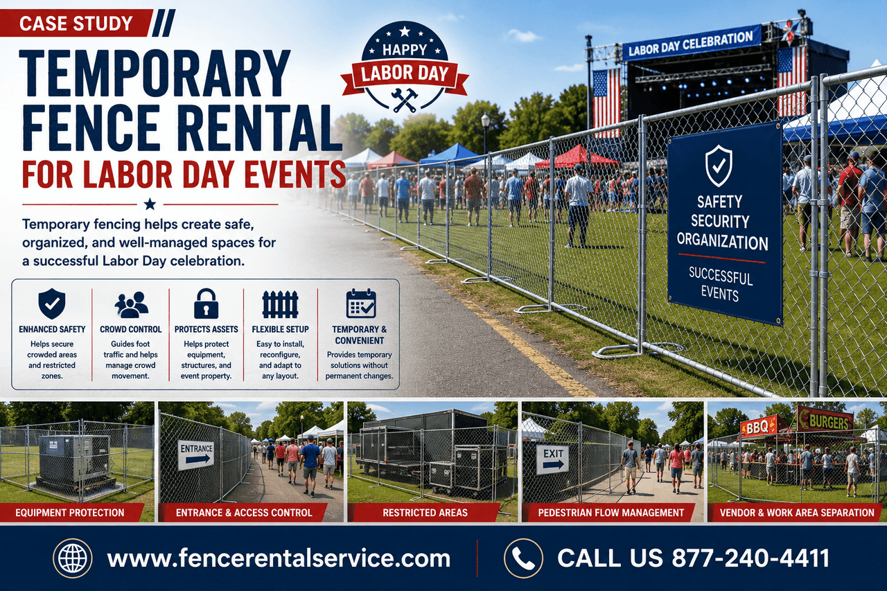 Temporary Fence Rental Supports Labor Day Event Safety and Organization