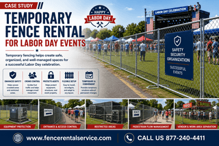 Temporary Fence Rental Supports Labor Day Event Safety and Organization