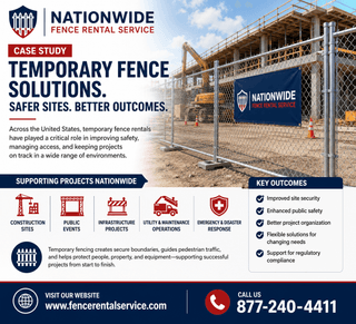Case Study: Temporary Fence Rentals Strengthen Safety and Site Organization Across Nationwide Projects