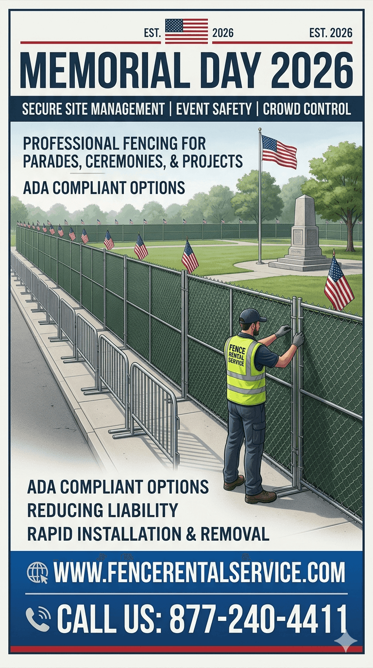Strategic Site Management: The Role of Temporary Fencing for Memorial Day 2026