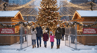 Christmas, Holidays & New Year Chain Link Fence Rentals