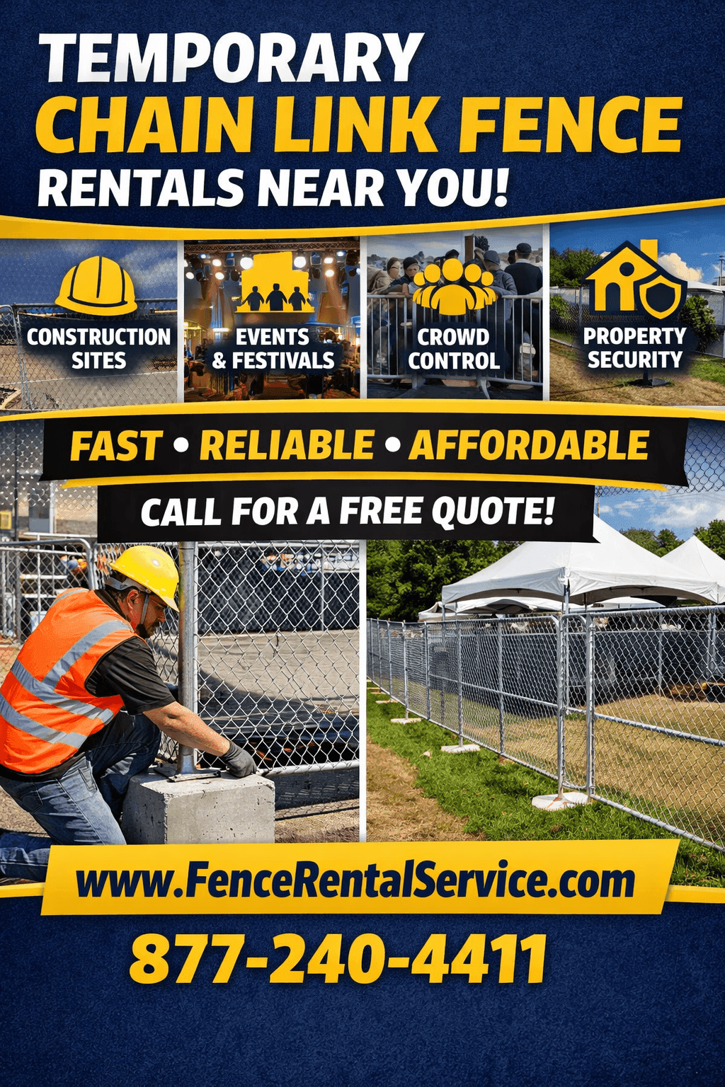 Temporary Chain Link Fence Rentals Near Me for All Needs