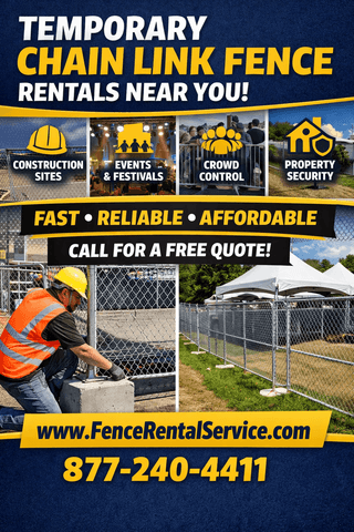 Temporary Chain Link Fence Rentals Near Me for All Needs